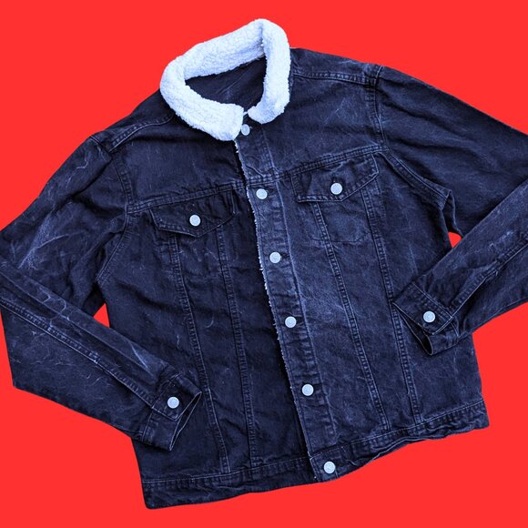 SOLD Handmade, Upcycled Bride of Chucky Black Denim Jacket Size M - Picture 2 of 4